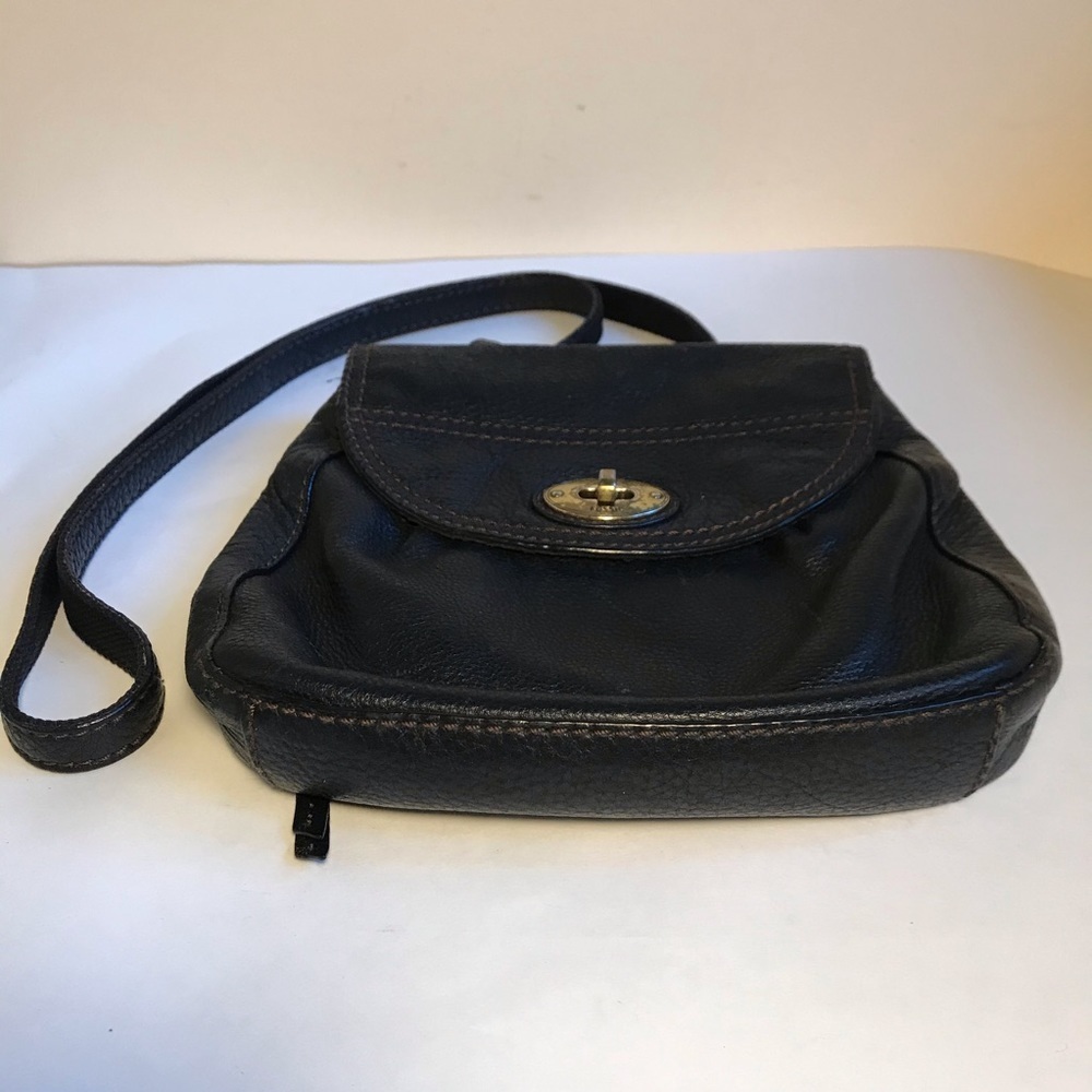 Vintage Fossil Crossbody Bag Black Leather - Picture 3 of 11